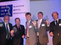 Победители European Rental Awards-2010 слева на право: Франко де Микелис (Assodimi), Пол Хэй (TowerLight), Магнус Розен (Ramirent), Фил Волфф (HSS) и Питер Гарритсен (Bredenoord)